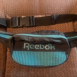 Vintage Reebok Fanny Pack, Blue/Black Color 3 Pocket